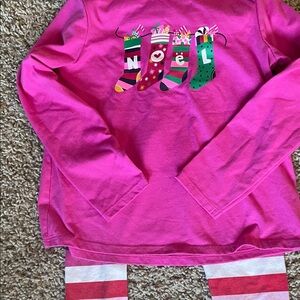 Crown & Ivy Pink and Green Kids Pajama Set